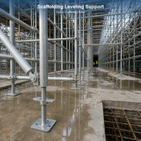 Pied de support réglable pour échafaudage, vis de nivellement galvanisée, filetage 30-35mm, hauteur 270mm 300mm 600mm, pour la construction