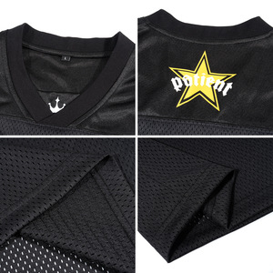 Custom voetbal mesh crew neck korte mouwen ademend zomer losse bedrukte casual sport T-shirt met teamnummers - Product Image 5