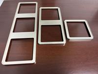 Plaque d'interrupteur en aluminium usiné CNC, anodisée, personnalisée, pour interrupteur mural, compatible OEM, pour hôtel de luxe