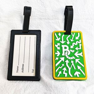 Etiquetas de Equipaje de PVC y Goma Ecológicas Personalizadas de Alta Calidad con Tira de Silicona y Logotipo para Maletas - Product Image 1