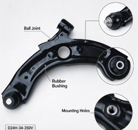 Bras de suspension inférieur avant gauche VOUVOU avec rotule pour Mazda CX-3 D24H-34-350V, pièces de rechange pour suspension automobile