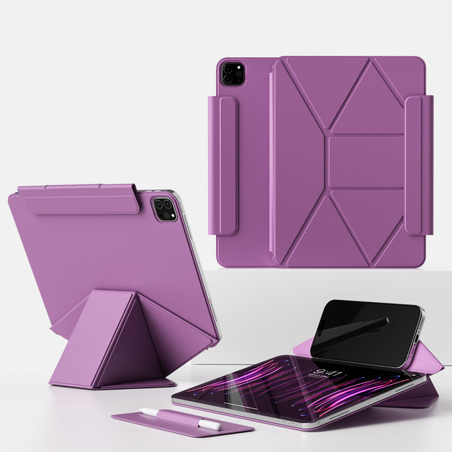 Lightweight Origami Magnetic Smart Cover for iPad Pro 11-inch(Pro 2nd/3rd/4th Generation) with Pencil Storage Flap