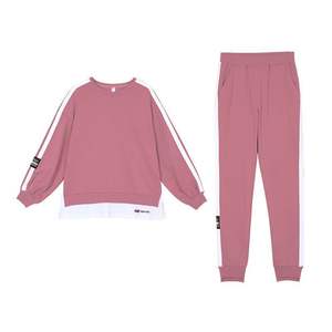 <span class=keywords><strong>M</strong></span>-5XL大号女式运动套装两件套休闲运动服长袖套衫，带松紧腰带和长裤 - Product Image 3