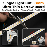Bande lumineuse LED, lumières LED, spectre complet Ra98, 24V 18W 180D, haute luminosité, 8mm, lumières LED pour armoire, lumières LED DDID