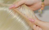 Nouvelle tendance Micro perle trou Invisible papillon trame Extensions de cheveux vierge Double dessiné Pu Xo génie trame brun cheveux humains
