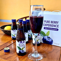 Gemengd Bessensap Geschenkset 6 Glazen Flessen 100ml Framboos Cranberry Rijp Nectar Familie Bruiloft Blauwe Bes Fruitdrank