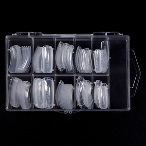 100 faux ongles transparents en ABS, forme cercueil longue française, pour extension rapide de gel DIY et manucure - Product Image 5