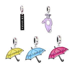 <span class=keywords><strong>Charm</strong></span> Pendente in Argento Sterling 925 della Popolare Serie TV <span class=keywords><strong>Friends</strong></span>, Compatibile con Bracciali e Collane Originali, per Creazione di Gioielli Fai-da-Te - Product Image 2