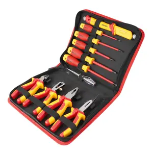 TOLSEN V83411 GS Jeu d'outils à main à clé isolée VDE 1000v 11pcs