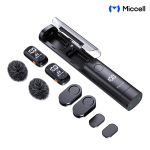Microphone sans fil 4-en-1 Miccell avec réduction de bruit IA, écran OLED, utilisation multi-modes pour créateurs, journalistes <span class=keywords><strong>et</strong></span> formateurs - Product Image 1