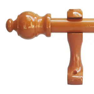 Wood Curtain Rod with Accessories 28MM highlight surface wood curtain pole bracket finial rings Set