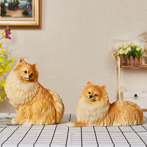 รูปปั้นสุนัขพันธุ์<span class=keywords><strong>ปอม</strong></span>เมอเรเนียนขนาดเท่าตัวจริง <span class=keywords><strong>ขาย</strong></span>ดี ของขวัญสำหรับคนรักสุนัข รูปปั้นสัตว์สีขาว รูปปั้นลูกสุนัขปอมเมอเรเนียนขนาดเล็ก ทำจากเรซิ่น - Product Image 2