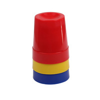 Cadeau promotionnel, jeu de trois tasses et boules en plastique de petite taille, tour de magie, illusion de tasse et de boule, jouet de magie pour enfants