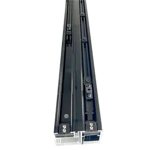Rail pour porte d'armoire coulissante en aluminium Système de porte coulissante à 3 rails