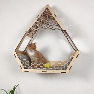 Hamac <span class=keywords><strong>pour</strong></span> chat en bois avec impression personnalisée, étagère <span class=keywords><strong>pour</strong></span> chat, lit moderne, meubles <span class=keywords><strong>pour</strong></span> chat, niche <span class=keywords><strong>pour</strong></span> <span class=keywords><strong>chien</strong></span> en bois, PASTE CNLF, montage mural, grand bois, Europe - Product Image 6