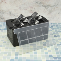 Bac à glaçons transparent de haute qualité, réutilisable, personnalisé, 8 cavités, sans bulles, grande taille, écologique, pour glaçons cristallins