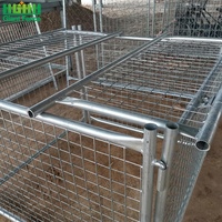 Clôture temporaire d'événement extérieur imperméable à prix fournisseur, cage à déchets, portail de chantier mobile amovible, sécurité en fer