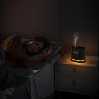 Diffuseur d'huiles essentielles sans eau USB-C pour OEM, avec horloge numérique et veilleuse d'ambiance, petit diffuseur d'aromathérapie pour la maison et le bureau