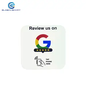 定制Ntag213方形亚克力NFC谷歌评论板社交媒体评论标志贴纸