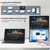 Moniteur portable Eimio 15,6 pouces, écran large IPS 60 Hz 1080p, avec interface Type-C, haut-parleur intégré, pour extension d'écran d'ordinateur portable PC, OEM