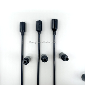 Brinquedo gato Provocando Vara Peças OD 4mm L 50CM Preto ABS Plástico Duro Tubo Suporte Rod Ordenado Separadamente Superior e Inferior Pipe Caps - Product Image 2