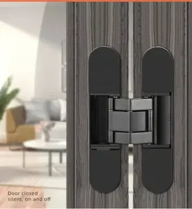 Precio de fábrica Bisagras de puerta ocultas de latón Bisagras de puerta ocultas invisibles ajustables 3D de alta resistencia Acero inoxidable