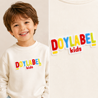 Patchs en chenille personnalisés avec logo coloré, broderie de lettres pour vêtements d'enfants