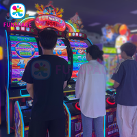 Centre de jeux d'amusement à pièces 3 joueurs Dispositif de divertissement Lucky Wheel Lottery Arcade Game Machine