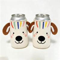 Porte-canette isotherme en néoprène de haute qualité en forme de chien pour cadeaux de fête