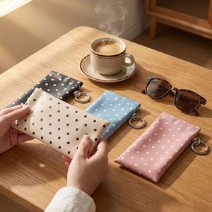 Automatic Closing Women's Sunglasses Wallet Detachable Keychain PU Leather Durable Promotional Gift for Small Item Coin Storage - Product Image 3