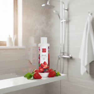 Gel Douche Fraise TTO Clinic 250ml Hydratant Nourrissant Rafraîchissant Revitalisant pour la Peau Vitamine E Niacinamide Panthénol - Product Image 3