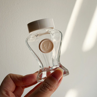 Encreur en verre antique 50 ml avec logo personnalisé sur autocollants en cire