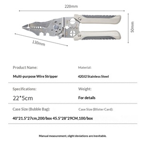Multi-functional electrician <b>wire</b> stripping pliers 7 inch industrial grade cable <b>wire</b> splitting <b>wire</b> winding multi-functional - Product Image 3