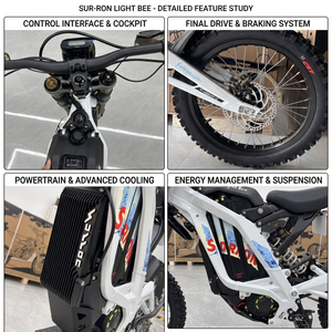 Vélo électrique tout-terrain Surron Light X L1e avec batterie intégrée 35 Ah pour contrôleur à onde sinusoïdale, vitesse 80 km/h - En promotion - Product Image 4