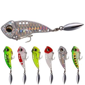 Luya VIB Metal Lures Willow Leaf Rotating Sequins Simulation Hard Lures for Saltwater Fish Zander Sea Bass <b>Fishing</b> Gear - Product Image 1