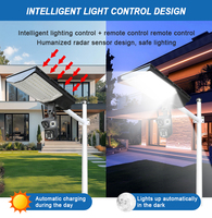 Farola Solar con Cámara de Vigilancia Dual CCTV, IP65 Impermeable, LED, Panel Solar Monocristalino ABS para Monitoreo Exterior