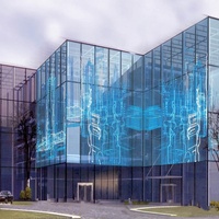 Panneau vidéo intérieur étanche P3.91 Affichage numérique Led transparent Extérieur Bâtiment commercial Fenêtre en verre Écran LED