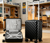 Valise à roulettes légère et compacte de 18 pouces, à faible coût, pour l'embarquement en avion, avec roues silencieuses à double rangée, compatible TSA, OEM/ODM