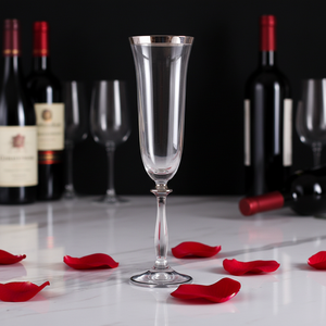 Flûte à champagne en <span class=keywords><strong>cristal</strong></span> soufflé à la main avec bord doré, sans plomb, en gros, vaisselle <span class=keywords><strong>de</strong></span> luxe pour restaurant - Product Image 1