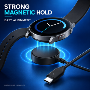 <span class=keywords><strong>Chargeur</strong></span> magnétique de remplacement 5W compatible avec Samsung <span class=keywords><strong>Galaxy</strong></span> <span class=keywords><strong>Watch</strong></span> Ultra Active <span class=keywords><strong>Classic</strong></span> FE, câble sans fil USB type C - Product Image 4