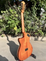 Gitar Klasik Elektrik Aiersi Solid Silent Travel 6 Senar Alat Musik dengan Efek Terintegrasi Senar Nilon Gitar Slimline