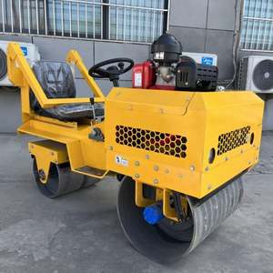 In Stock 1Ton Compactor <b>Road</b> <b>Roller</b> with Double Drum Fast Delivery <b>Used</b> for Construction Industries Engine Pump Core Components - Product Image 5