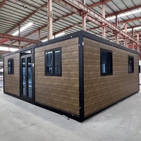 Maison modulaire préfabriquée extensible à double aile à déploiement rapide de 20 pieds, 2 chambres, résidence complète type « Granny Flat »