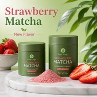 Poudre de thé vert Matcha en sachet, saveur personnalisée, 30g 50g, emballage hermétique en sachet aluminium, prix de gros, faible MOQ, en stock