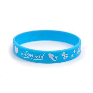 Bracelet en silicone sirène pour aquarium, exposition, style dessin animé, en caoutchouc, avec logo personnalisé et informations - Product Image 3