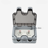 Prise extérieure étanche protection EU Box IP66 interrupteur salle de bain mur anti-éclaboussures douilles anti-tempête
