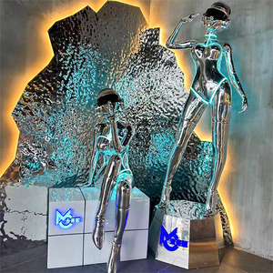 Superficie <span class=keywords><strong>de</strong></span> espejo pulido Robot Sexy Tamaño real Fibra <span class=keywords><strong>de</strong></span> vidrio Estatua gigante Escultura <span class=keywords><strong>de</strong></span> resina Decoraciones Artesanía Estatua personalizada Resina - Product Image 6