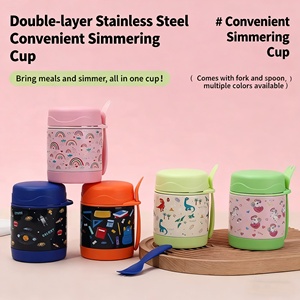 C372 <span class=keywords><strong>2025</strong></span> nóng bán thép không gỉ thực phẩm nhiệt Jar xách tay mini nấu ăn Phích chân không cách nhiệt ăn trưa <span class=keywords><strong>container</strong></span> với muỗng - Product Image 2