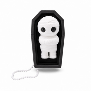 Porte-clés imprimé en 3D, série chat fantôme momie, anti-stress à pression, petit ornement - Product Image 3