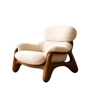Nuevo Sillón Individual de Madera de Olmo Estilo Chino, Sillón <span class=keywords><strong>Reclinable</strong></span> de Madera Maciza con Tapicería de Tela - Product Image 5
